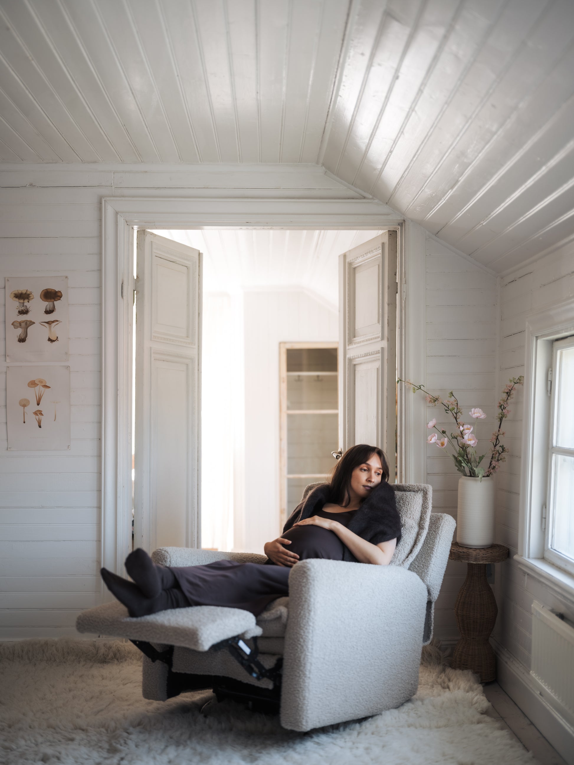 Mamine Justerbar Amningsstol - Mjuk Taupe